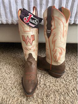 NIB Justin Whataburger Goat Boots $175