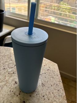 Smoothie durable cup with strong straw and blender bottle
