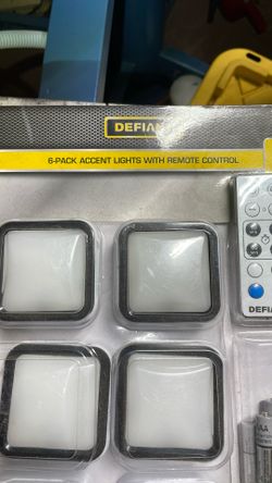 6 Pack Accent Lights With Remote Control