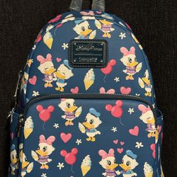 Disney Loungefly Valentines Donald’s And Daisy Duck Backpack