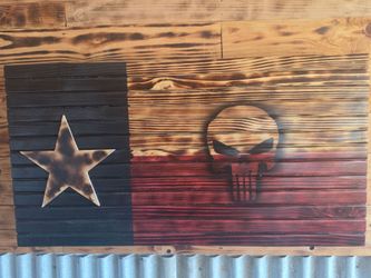 Stealth Texas Flag Hidden Tactical Wall Case - Dual Magnetic Vertical Slide