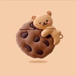 AirPods Protective Silicone Case - Bear With Cookie 