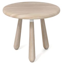 NEW LauKingdom 18” Solid Mahogany Round Side Table – Natural Wood
