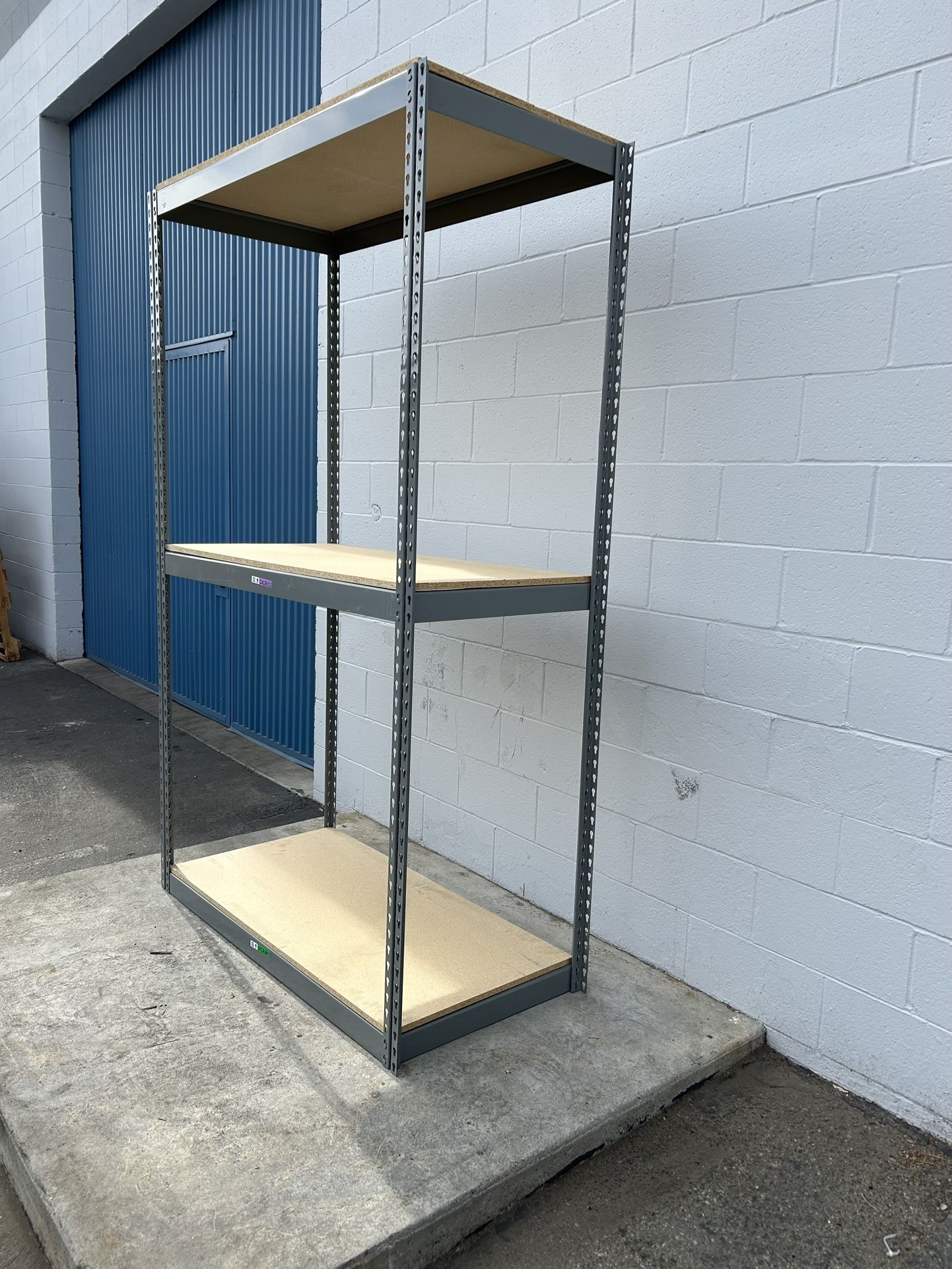 3 Tier Boltless Steel Warehouse Quality Storage Shelves 48 in W x 24 in D Shelving Similar To Uline Delivery Available