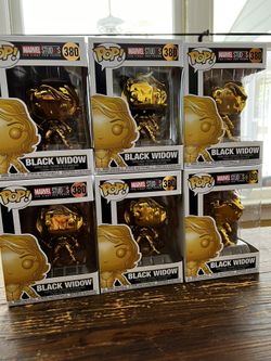 Marvel Black Widow Chrome Funko Pop