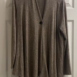 One Button Front Draped Cardigan Size Large 