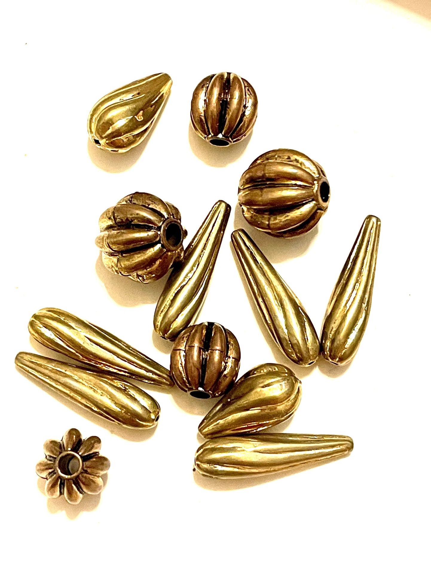 Lot Of Gold Tone Decorative Beads