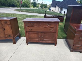 Antique wooden storage cabinet