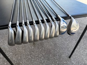 Ping G5 Black Dot Iron Set 3-9 W S Combo W/ 22 Hybrid & Wood Graphite Regular RH 7 iron 37.5”