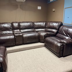 Brown Leather Recliner 