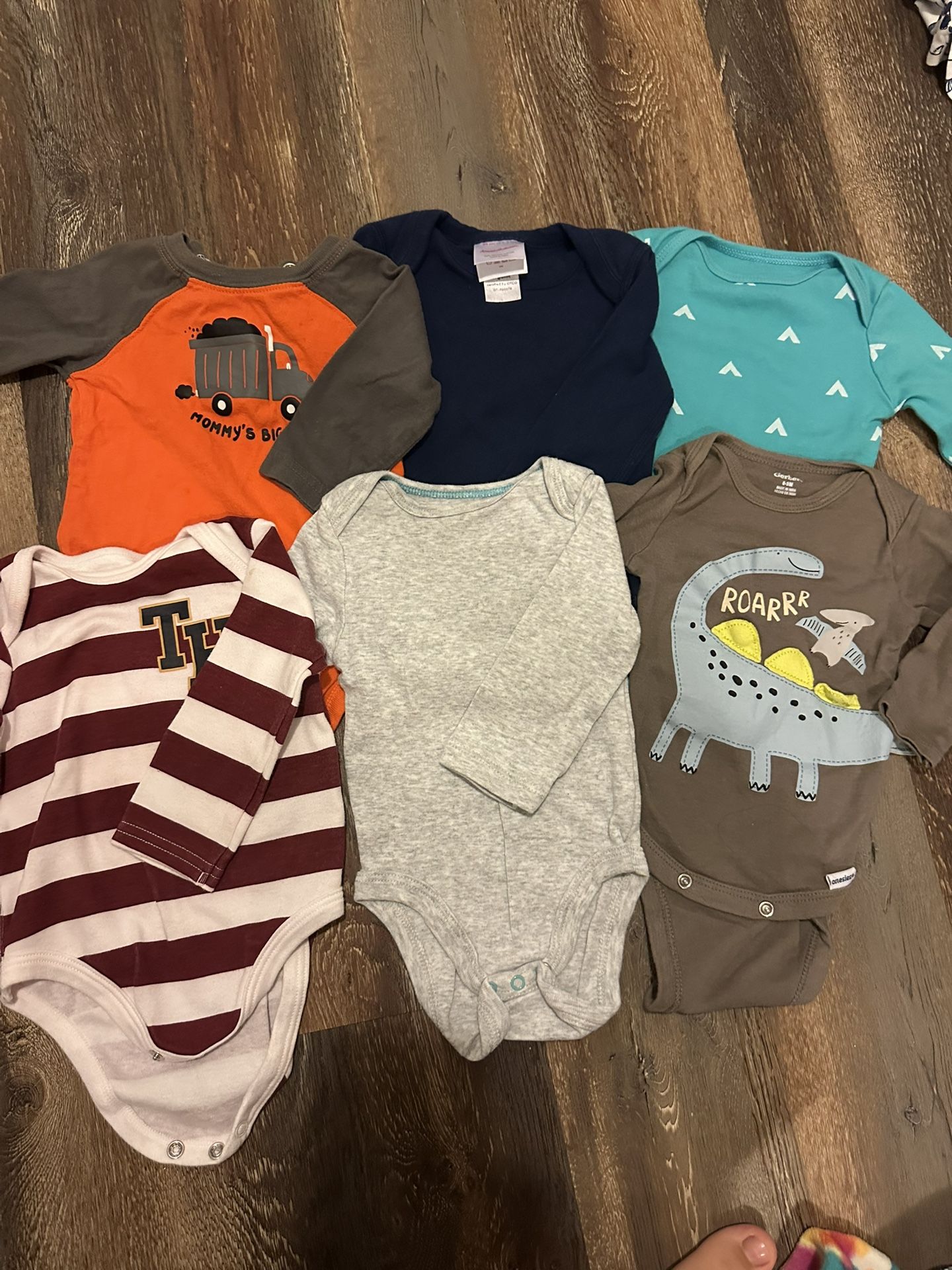 Baby 6-Pack Long-Sleeve Bodysuits 0-3 M