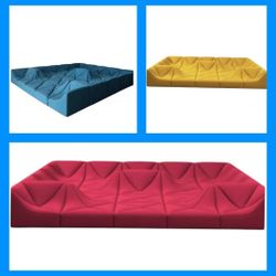 BRAND NEW DUNE SOFAS SET, SIZE 12X12X12X12FT VELVET FABRIC, CUSTOM MADE AVAILABLE