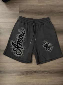 Amiri charcoal grey shorts