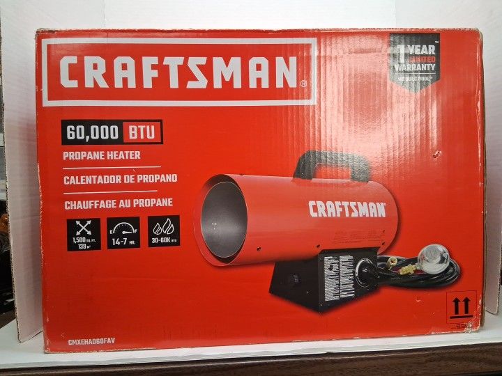 Craftsman 60,000 BTU Portable Propane Heater New