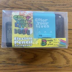 Blue Electric And Battery Operated Pencil Sharpener 