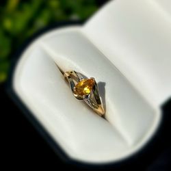 Jewelry 10k solid yellow gold garnet stone 3.00CTW ring sz 7.00