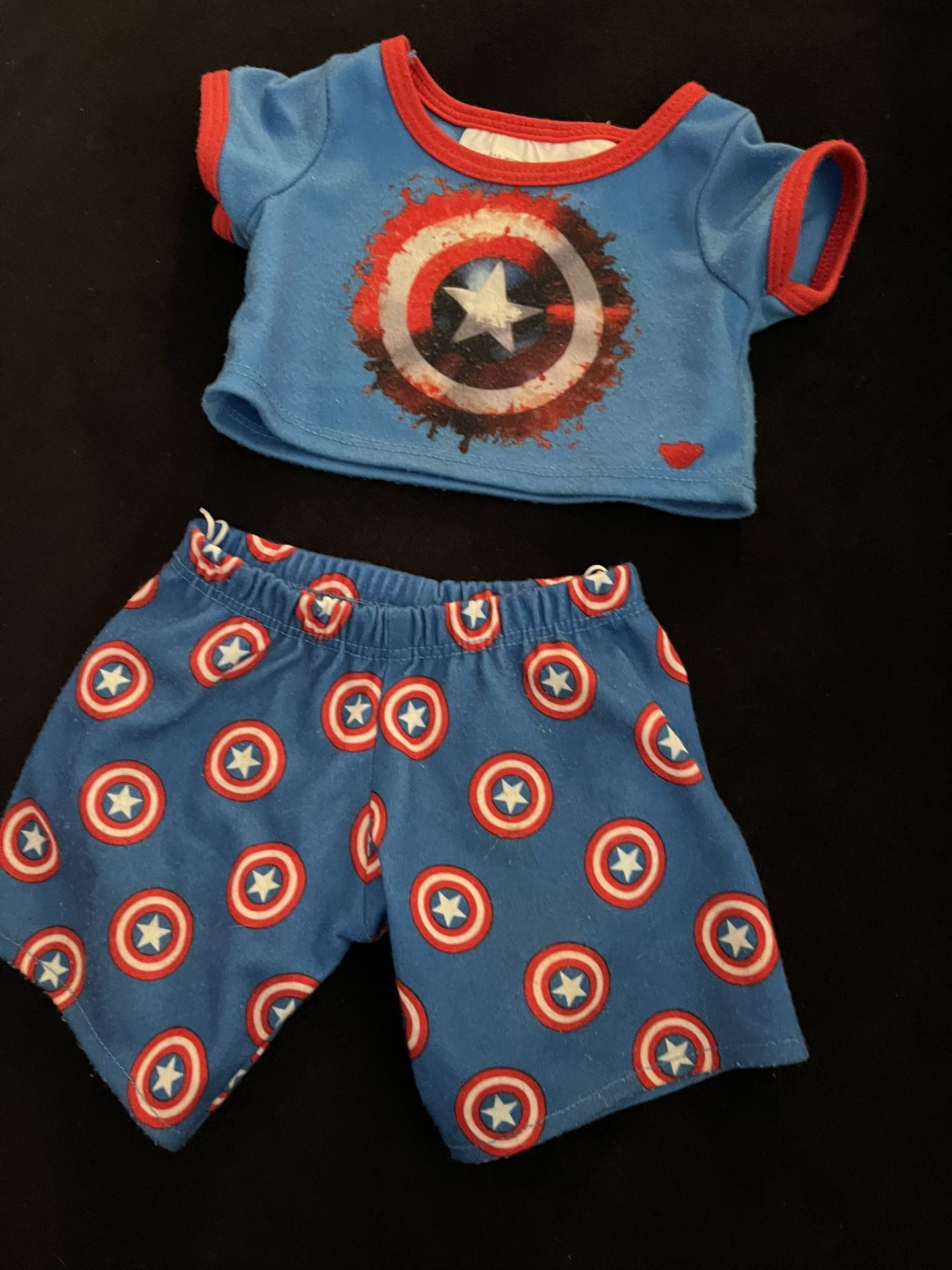 Build A Bear Captain America Marvel Pajamas BAB Super Héroe Bab