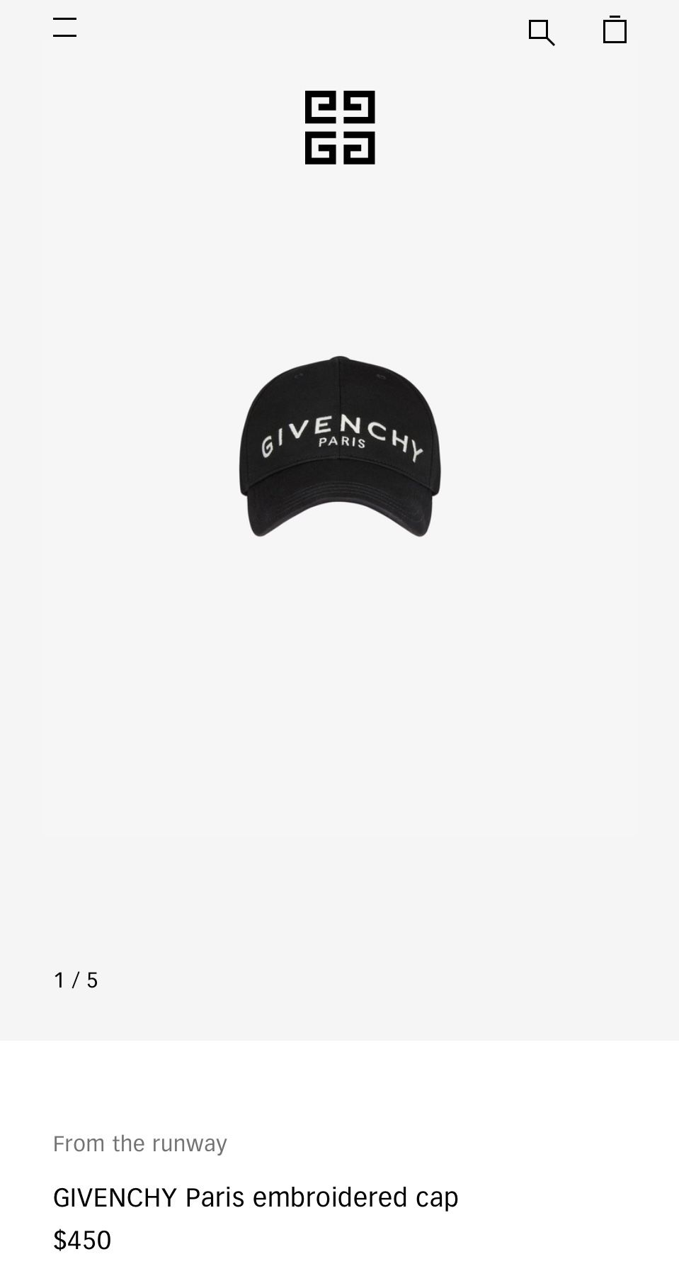 LUX ISLAND | GIVENCHY From the Runway!!! Black Embroidered Logo Baseball… GIVENCHY From the Runway!!! Black Embroidered Logo Unisex  main image 3