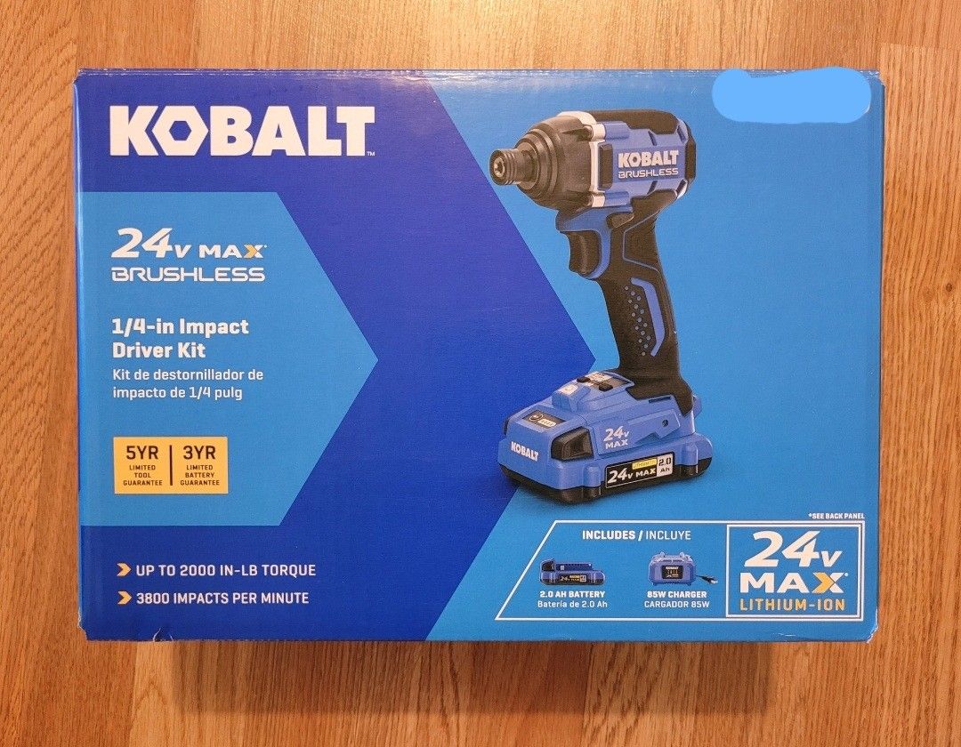New Kobalt Brushless Cordless Impact Driver Kit $95 Firm.Pickup Only.