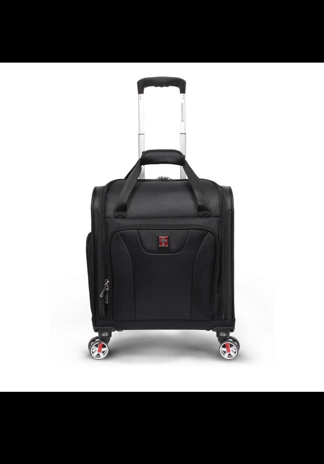 Swiss Executive 16.5” Carry-on Luggage 8 Wheel Underseater, Black (Walmart Exclusive)