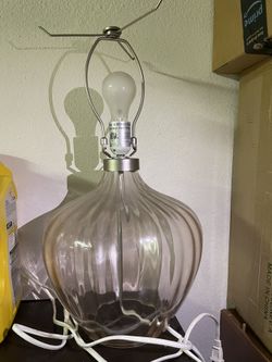 Beautiful Glass Light Pink Glass Lamp