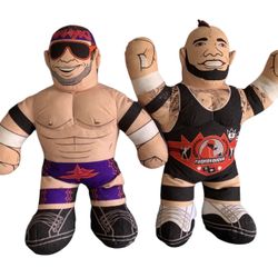 WWE Brawlin Buddies Zack Ryder Brodus Clay 17" Wrestling Plush Toys 2012 WWF