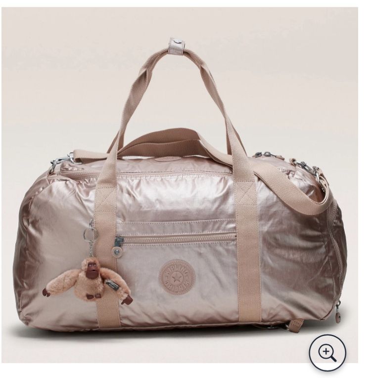 Kipling Metallic quartz Weekend Duffle Backpack