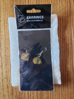 Chicago Blackhawk earrings