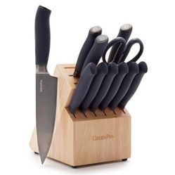 New In Box - GreenPan Titanium 12pc Knives, Cutlery/Knife Block Set - MSRP $100