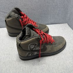 Nike Air Force 1 NBA Rasheed Wallace Beige Red US Size 10.5 Very Nice Condition