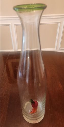 Art Wine Decanter Glass Bottle Glass Bottle with Fruit Inside 16”