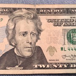 2013 Twenty Dollar Bill $20 Fancy Serial Number SUPER RARE ML —————- P