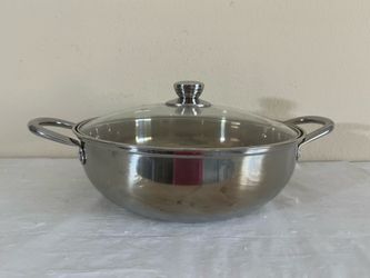 Stainless Steel 13-inch Deep Sauté Pan with Lid