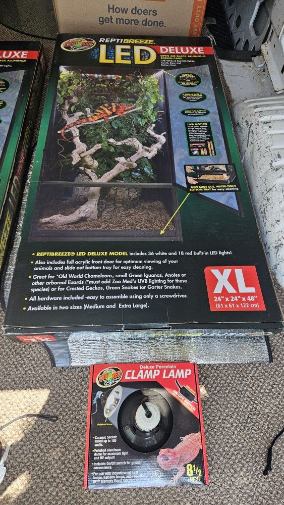 Brand New Zoo Med XL LED Reptibreeze Cage