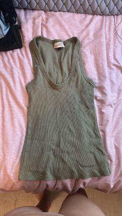 Olive green tank top shirt