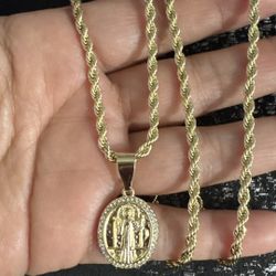 Saint Benedict Medal With Chain 