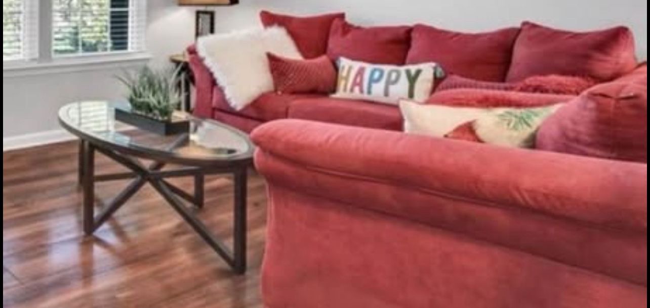Modern Red 3 Seater Couch 