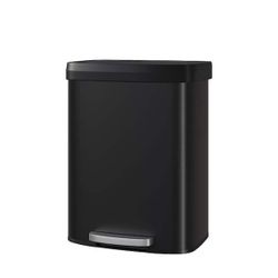 Brand New 15.8 Gallon Step-On Kitchen Trash Can Black