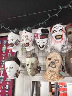Assorted Halloween scary masks