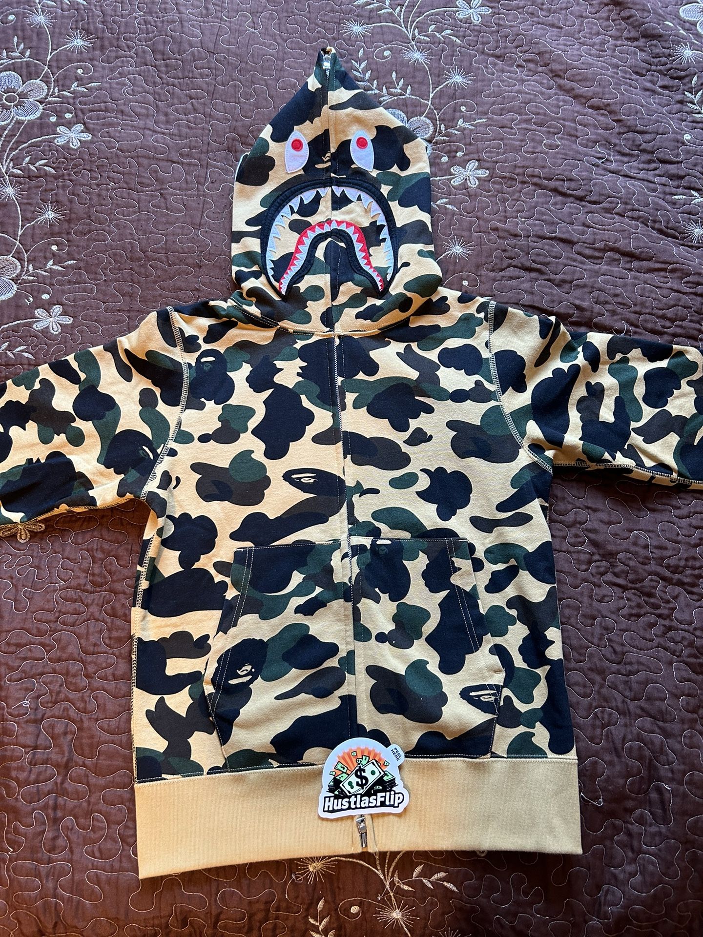 Yellow Camo Male Hoodie