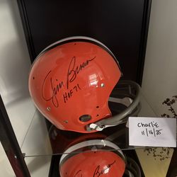 JIM BROWN FULL SIZE CLEVELAND BROWNS TK HELMET JSA COA & SPORTS Memorabilia  