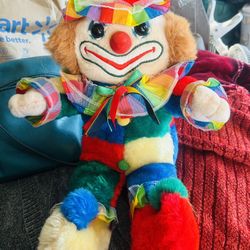 Vintage Clown Plush Doll 