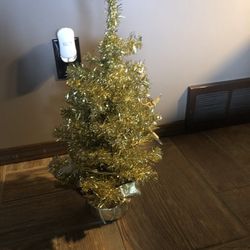Small Table top Gold Lighted Tree