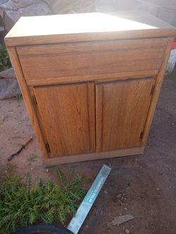 Solid Oak Cabinet 