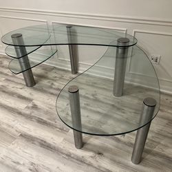 Contemporary Glass Office Desk
