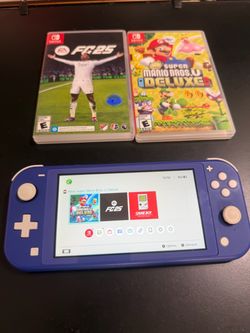 Nintendo Switch Lite Blue with 2 Games