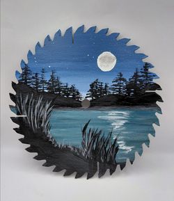 Hand Painted 10in saw blade