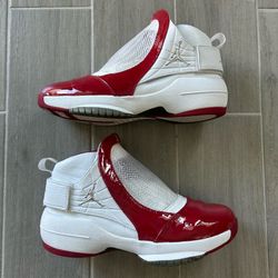Nike Air Jordan  XIX 19 Midwest White Chrome Red (contact info removed)01 Mens 2004 OG Size 9.5