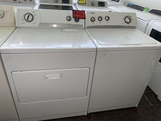 Whirlpool top load washer and electric dryer set working perfectly with 4 months warranty