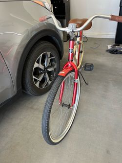 Kent Street Cruiser Bike – Red/Cream | Lightweight Aluminum | Just Needs Air